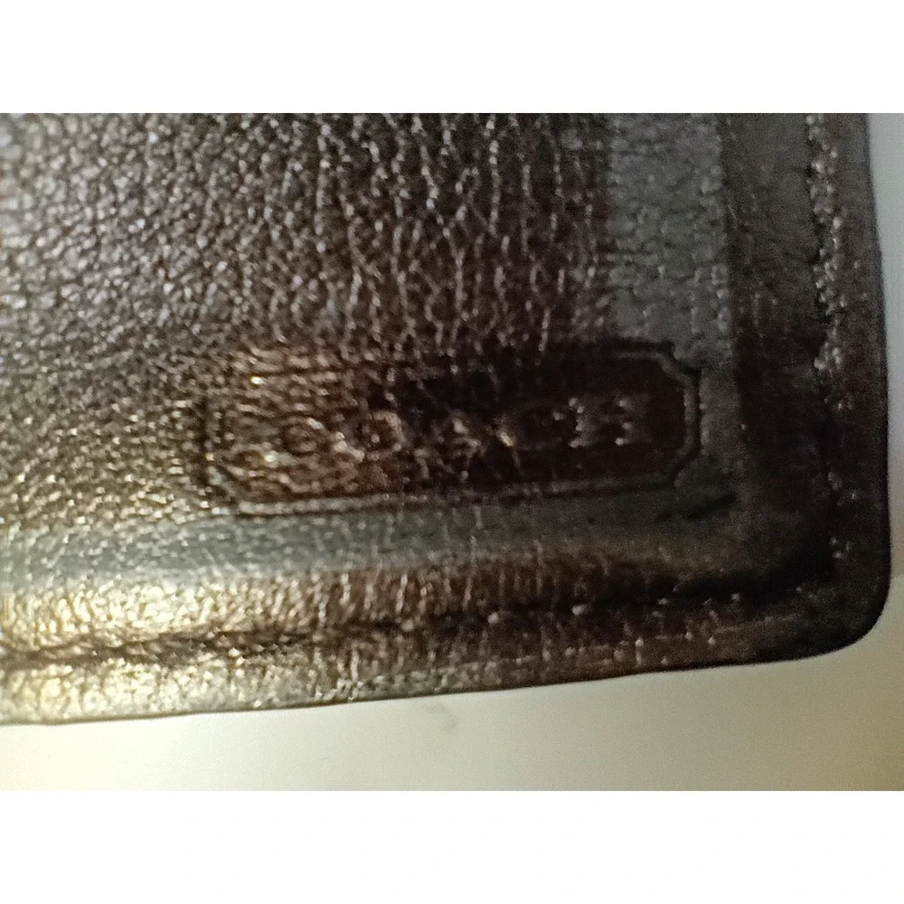 COACH Vintage Signature Canvas Checkbook Wallet - EUC